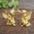 OwMell Set of 2 Cherub Angels Resin Statue Figurine, Indoor Home Decoration