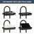 X-cosrack Freestanding Toilet Paper Holder Toilet Tissue Rack Scroll Stand Roll Dispenser with Storage Shelf Reserve for Phone Tablet Magazine Bathroom Organizer Bath Tissue Organizer (Black)