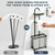 X-cosrack Freestanding Toilet Paper Holder Toilet Tissue Rack Scroll Stand Roll Dispenser with Storage Shelf Reserve for Phone Tablet Magazine Bathroom Organizer Bath Tissue Organizer (Black)