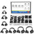 Glarks 121Pcs 8 Size Heavy Duty Black Double Gripping Nylon Hose Clamps Set, 6.1-26.1mm Plastic Snap Ratcheting Clamps Assortment Kit (Black 121Pcs)
