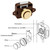 OCGIG 5 PCS Keyless Push Button Catch Door Knob Lock for RV Caravan Cabinet Boat Motor Home Cupboard,Brown Gold