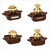 OCGIG 5 PCS Keyless Push Button Catch Door Knob Lock for RV Caravan Cabinet Boat Motor Home Cupboard,Brown Gold