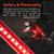 TRUE MODS 2pc 5" Red LED Motorcycle Turn Signal & Brake Tail Light Strip