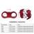 RASTP 6AN Hose Separator Clamp Aluminum Fuel Line Mounting Clamp,Red,4pcs