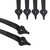 WINSOON Decorative Metal Garage Door Hardware Screw in, Black Steel, 1 Set