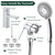 Sink Hose Shower Sprayer Attachment - Faucet Extension w/ 5 Adapters For Bathroom Bathtub, Kitchen Faucet, Utility Laundry Tub, Garden Hose Thread Spout For Delta, Moen, Kohler, American Standard