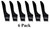JSP Manufacturing Black or White Dock Piling Line Holder Hook - Store Your Dock Lines/Ropes (6, Black)
