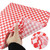 Hslife 100 Sheets Checkered Dry Waxed Deli Paper Sheets, Paper Liners for Plastic Food Basket, Wrapping Bread and Sandwiches (Red)