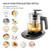 ICOOKPOT Electric Kettle Temperature Control Glass Tea Kettle Programmable Control Tea Pot, 2 Liter Stainless Steel Tea Maker & Coffee Kettle with Tea Infuser, Egg Cooker and Yogurt Box, BLACK