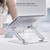 BoYata Laptop Stand, Adjustable Aluminum Riser for 15-Inch Laptops, Silver