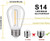 KGC 25Pack Shatterproof & Waterproof S14 Replacement LED Light Bulbs 2200K