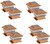 RELIGHTABLE 8 Pack Solar Powered Copper Outdoor Garden Deck Patio Fence Pathway Post Lights (PL244, Copper - 1 LED)