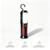 HEDAQI Rechargeable Work Light Portable LED Multi-use Magnetic Flashlight with Hanging Hook, Waterproof Work Flashlight for Car Repair Household Blackout and Emergency(Red)