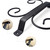 GeLive 9-inch Under Cabinet Wine Glass Holder Stemware Rack Glass Storage Hanger With 4 Hooks Organizer for Kitchen Bar RV (Black)
