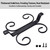 GeLive 9-inch Under Cabinet Wine Glass Holder Stemware Rack Glass Storage Hanger With 4 Hooks Organizer for Kitchen Bar RV (Black)