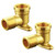 Joywayus 2 Pack Brass 1/2" Female to Male 90 Degree Elbow with Base Plate