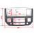 ECOTRIC Stereo Radio Double Din Dash Install Bezel Kit Compatible with Ram