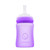 Hamarue 3-in-1 Glass Sippy Cups for Toddlers | Silicone Coated Glass Baby Bottles | Non-Toxic Transition Cup for Baby with Removeable Handles | Baby Straw Cup NB+,3M,6M,12M (Purple, 5 oz)