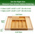 VaeFae Bamboo Silverware Drawer Organizer, 7 Slots, Natural