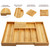 VaeFae Bamboo Silverware Drawer Organizer, 7 Slots, Natural