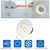 3" Air Vent Grill Cover ABS Ventilation Grill Cover Vent Louver Built-in Fly Screen Mesh Wall/Ceiling Mounted Round Fit for 3inch Hose(Dia:72mm)