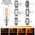 LiteHistory E12 T6 Candelabra Light Bulbs 60 Watt,Dimmable,Warm White 2700K