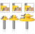 1/2" Router Bit 45 Degree Glue Joint Lock Miter, APlus Woodworking Cutter Tools Set, 3 Pcs