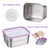DaCool Stainless Steel Kids Bento Lunch Box Leak Proof BPA-Free School Lunch Container 5-Compartment with Lunch Bag and Fork for Toddler Child Adult, Food Snack Container for Picnic Outdoors,Purple