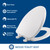 Bemis Alesio II Slow Close Toilet Seat, Easy Clean Hinges and Adjustable Perfect Fit Wood Seat, Made in USA, Elongated, White