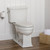 Bemis Alesio II Slow Close Toilet Seat, Easy Clean Hinges and Adjustable Perfect Fit Wood Seat, Made in USA, Elongated, White