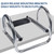 Marinebaby 3 Steps Pontoon Boat Ladder, Stainless Steel Folding Telescoping Rear Entry Inboard Ladder Heavy Duty Custom Swim Deck Ladder with Pedal Hand Railing Ladder