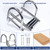 Marinebaby 3 Steps Pontoon Boat Ladder, Stainless Steel Folding Telescoping Rear Entry Inboard Ladder Heavy Duty Custom Swim Deck Ladder with Pedal Hand Railing Ladder