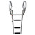 Marinebaby 3 Steps Pontoon Boat Ladder, Stainless Steel Folding Telescoping Rear Entry Inboard Ladder Heavy Duty Custom Swim Deck Ladder with Pedal Hand Railing Ladder