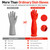 ThxToms 17" Rubber Dishwashing Gloves, Cotton Lined Kitchen Gloves, 2 Pairs