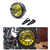 evomosa Universal motorcycle headlight, 6‘’ halogen headlight with lampshade cover retro for Cafe Racer Bobber Chopper CG125 GN125 (Yellow)