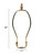 Creative Hobbies 8-Inch Lamp Harp Kit - Gold Finish | Regular Weight Harp, Premium Finial, and Base Set for Table and Floor Lamps