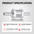 EVIL ENERGY 1/2" Fuel Check Valve One Way Inline Non Return Diesel Gasoline Silver (12mm OD,2PCS)