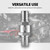 EVIL ENERGY 1/2" Fuel Check Valve One Way Inline Non Return Diesel Gasoline Silver (12mm OD,2PCS)