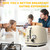 Toaster 2 slice, KitchMix Retro Stainless Steel Toaster with 6 Settings, 1.5 In Extra Wide Slots, Bagel/Defrost/Cancel Function, Removable Crumb Tray (Cream)