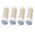 Lxcom Lighting G8 LED Bulb 10W Ceramic Corn Light Bulbs(4 Pack)-2835 SMD 102 LEDs 80W Halogen Bulb Replacement 3000K Warm White 1000LM G8 Base for Kitchen Under Cabinet Counter Lighting Puck Light