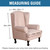 H.VERSAILTEX 2 Piece Stretch Jacquard Wingback Chair Covers Slipcovers Wing Chair Covers (Base Cover Plus Seat Cushion Cover) Furniture Covers for Wingback Chairs, Form Fitted Thick Soft, Dove