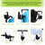 Accmor Stroller Cup Holder with Phone Holder, Bike Cup Holder, Walker Scooter Wheelchair Cup Holder Attachment, Universal Cup Holder for Uppababy Graco Strollers