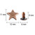 100 Sets 12MM Antique Copper Star Rivets for Leather Star Rivet Studs Garment Rivets Leather Rivets Studs and Spikes for Leather Craft Clothing Bags Belts Dog Collar Shoes DIY Rivets 15/32 Inch