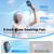 HandFan Quiet 6 Inch Handheld Fan [34H Max Cooling Time], 6 Speed Rechargeable Personal fan and Desktop with Base, 180° Foldable for Travel Concerts Makeup Office (Grey)