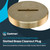 Eastman 4 Inch Slotted Brass Cleanout Plug, Machine-Threaded with 1/4 in Screw-On Tap, Drain Access Fitting, 42004