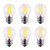 OPALRAY A15/G45 LED Bulb, 4 Watts Dimmable Mini Globe Style Bulb, Standard E26 Base, 400Lm Warm White Light 2700K, Clear Glass Shell, 40W Incandescent Replacement, 6 Pack