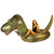 PoolCandy Gigantic T-Rex Dinosaur Inflatable Pool Raft, 120 Inch Giant Float for 2–3 Adults, RealPrint Graphic Swim Platform for Pool Lake Beach River, Heavy Duty PVC Supports Up to 450 lbs