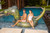 PoolCandy Gigantic T-Rex Dinosaur Inflatable Pool Raft, 120 Inch Giant Float for 2–3 Adults, RealPrint Graphic Swim Platform for Pool Lake Beach River, Heavy Duty PVC Supports Up to 450 lbs