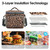 FlowFly Insulated Reusable Lunch Bag Adult Large Lunch Box for Women and Men with Adjustable Shoulder Strap,Front Zipper Pocket and Dual Large Mesh Side Pockets,Leopard