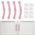 SAVORI Drawer Pulls Handle Bling Crystal Dresser Cupboard Closet Cabinet Wardrobe Door Furniture Handles Hardware Handle Pull for Home Kitchen Bathroom 4 Pack (14cm - 4 Pack, Pink)
